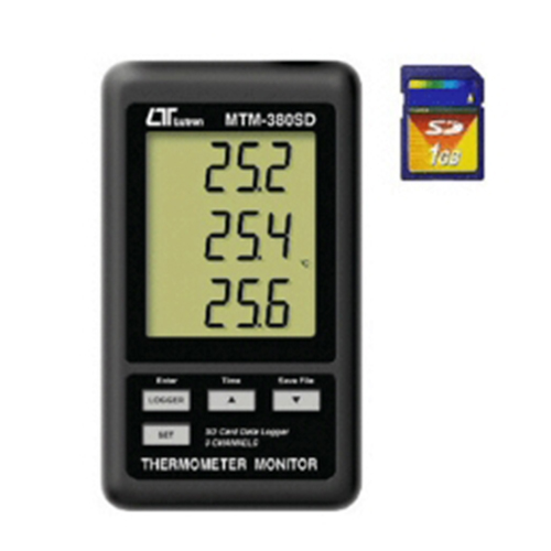 MTM-380SD 온도 데이터로거, 3채널 온도기록계 K type Thermocouple
