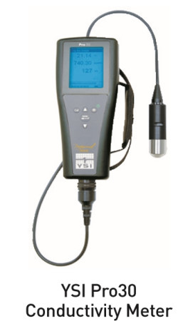 YSI Pro30 휴대형 전도도, 온도, 염분, TDS 측정기