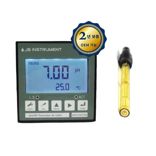 JB-100-HF 설치형 불소,불산 함유 pH측정기,Epoxy pH전극 ,Sensorex