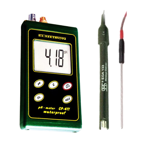 CP-411B 휴대형 pH측정기, pH ,온도센서 분리형 타입 EGA133 pH전극