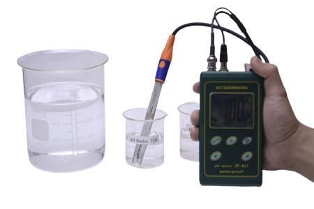 CP-401P 휴대형 pH측정기, pH ,온도센서 일체형타입 P20 PH전극