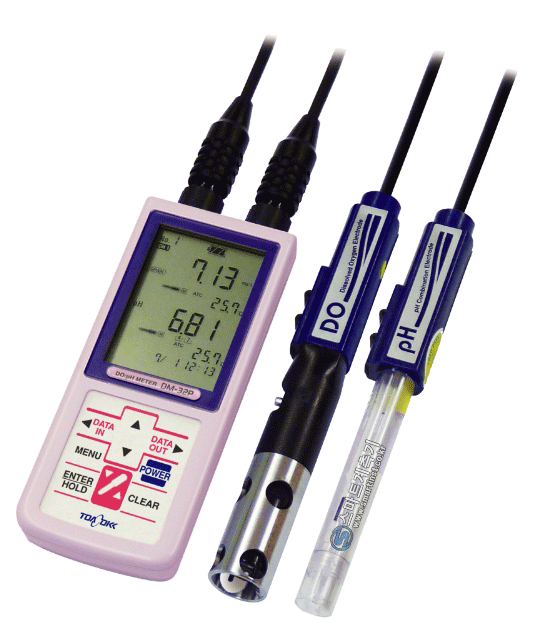 DM-32P 휴대용 pH DO측정기pH,용존산소 동시측정가능