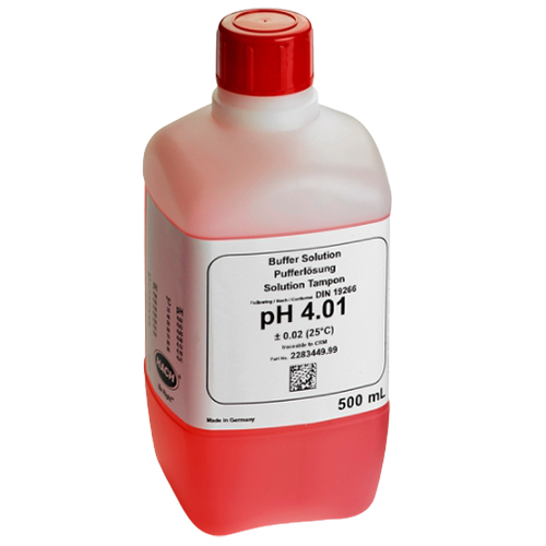 22834-49 pH 4.01표준용액 color-coded red, 500mL