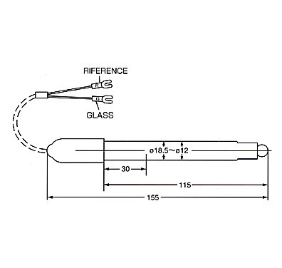 GR-1K-10M 보충형 pH 유리센서 하수처리장 폭기조 Glass PH Sensor