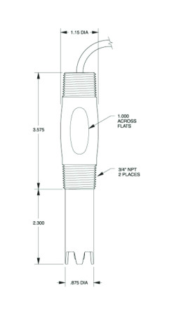 S420-GTk pH전극 탱크,배관 삽입깊이 58mm 고온 고압용 설치형 pH센서