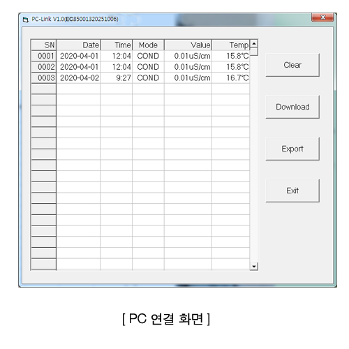 EC8500-2301 전도도 측정기Conductivity TDS Salinity 온도
