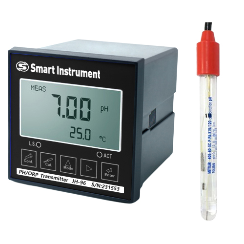 JH-96-405 설치형 pH 측정기 메틀러토레도 무보충형 pH 전극 Mettler