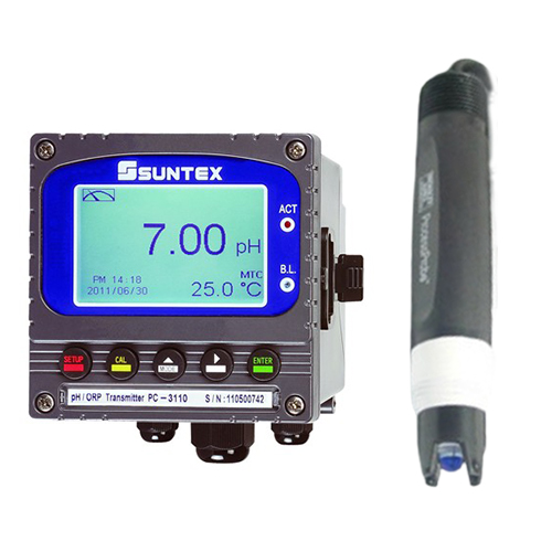 PH-3110-S400N 인라인 pH측정기 침적 및 삽입형 삽입 깊이 22mm pH전극