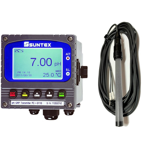 PH-3110-GRN-1A 인라인 pH측정기 불소 포함된 샘플 전용 안티몬 pH전극
