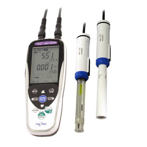 MM-42DP pH,전도도 2채널측정기Portable water quality meter