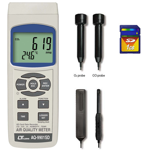 AQ-9901SD 산소, 일산화탄소, 이산화탄소 측정기 AIR QUALITY METER