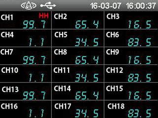 R9600 12채널 디지털 기록계, 데이터로거, Paperless recorder