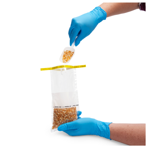 스쿱 멸균백 B01350B NASCO 파란색 스푼 포함 11.5 x 23cm