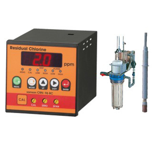 CRN-96RC-F2 인라인 잔류염소 측정기, 갈바닉 전극