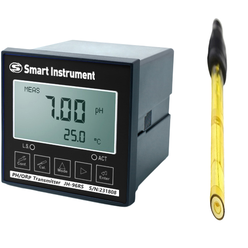 JH-96RS-S354 불소,불산용 설치형 pH측정기 HF pH전극