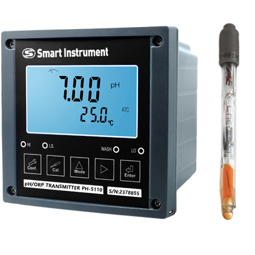 PH-5110RS-GS5 호기조, 무산소조 pH측정기 천세 GS-5 pH센서