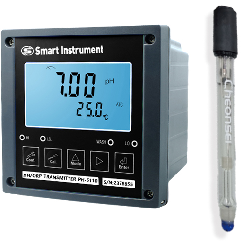 PH-5110-CPP22 산업현장용 pH측정기 천세 보충형 온도보상 PH전극