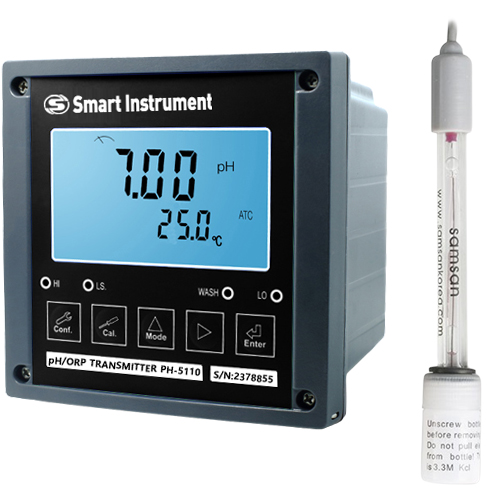 PH-5110RS-SPH-200G 설치형 pH측정기 무보충형 삼산 pH센서