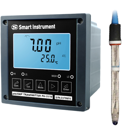 PH5110D-RCA 인라인 pH미터 Glass Body pH Sensor