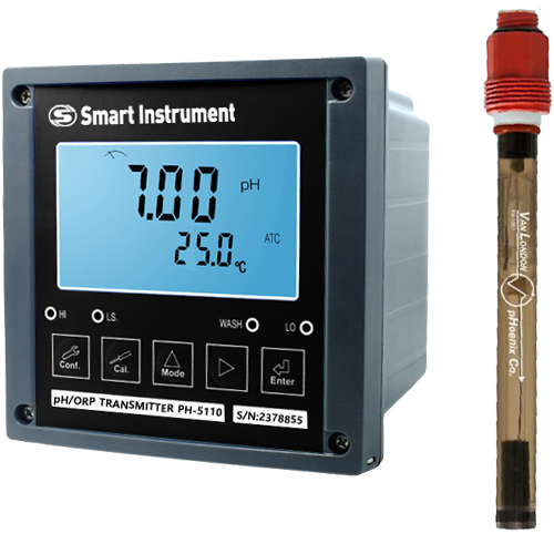 PH5110D-LpH 내불산 인라인 pH미터 불산농도 1%이하 더블정션 전극