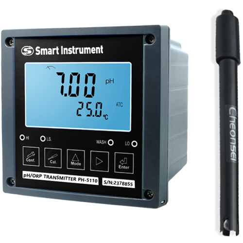 PH5110DRS-CPP12 산업현장용 pH미터 천세 무보충 온도보상 pH센서