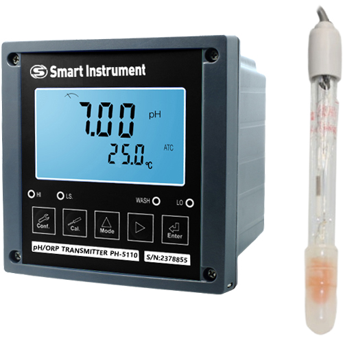 PH5110D-GR-1T 인라인 pH미터 보충형 온도보상 pH센서