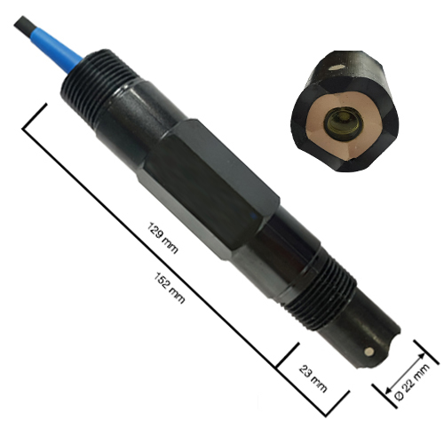 PH5110DRS-10E 높은 알칼리용 인라인 pH미터 3/4NPT온도복합 PH센서