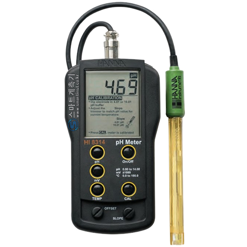 HI8314-1 휴대용 pH,온도 복합 측정기 HI1217-1전극