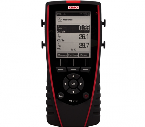 VT210 휴대용 풍속 풍량 온습도계