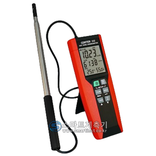 CENTER-332 열선풍속계 풍량,온도,습도측정