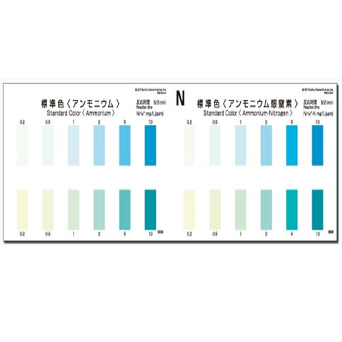 WAK-NH4-4-SH 암모늄질소,암모늄 색대조표 간이수질검사 팩 색상표