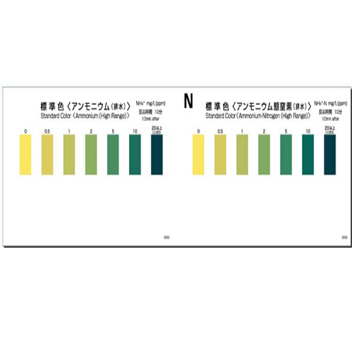 WAK-NH4(C)-4-SH 암모늄질소 암모늄 색대조표 간이수질검사 팩 색상표