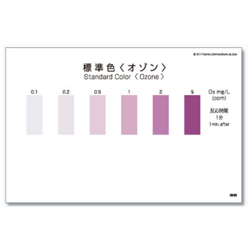 WAK-O3-SH 오존 색대조표, Ozone 간이수질검사 팩 색상표