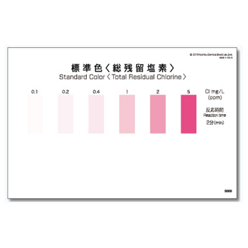 WAK-T-ClO-SH 총잔류염소 색대조표 Total Residual Chlorine