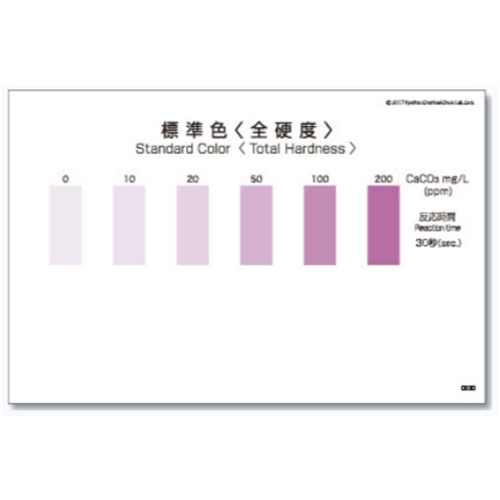 WAK-TH-SH 총경도 색대조표, Total Hardness 간이수질검사 팩 색상표