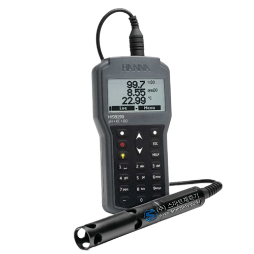 HI98199 휴대용 다항목 측정기pH,EC DO TDS 저항 염도 해수 기압 온도