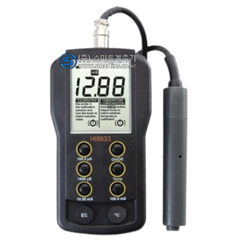 HI8633 수동 온도보상 휴대용 전도도 Multi range EC Meters 단종제품