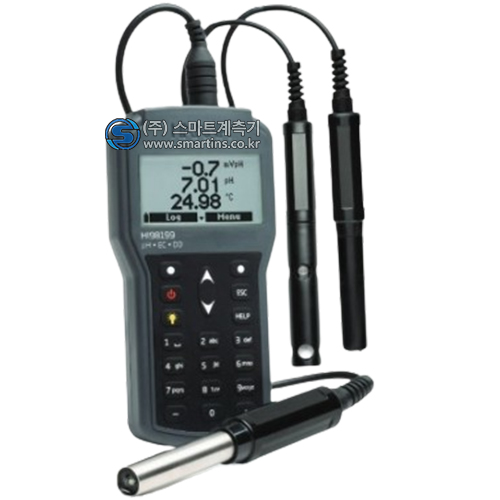 TDS, 전도도, DO, pH, 저항 염도 해수 기압 온도 HI98199